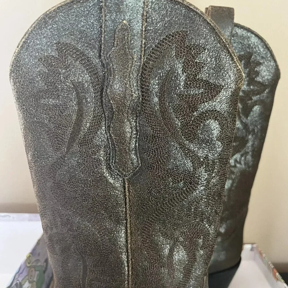 Jeffery Campbell Free People Dagget Chocolate Tan Distressed Boots Sz 6 - Picture 5 of 11